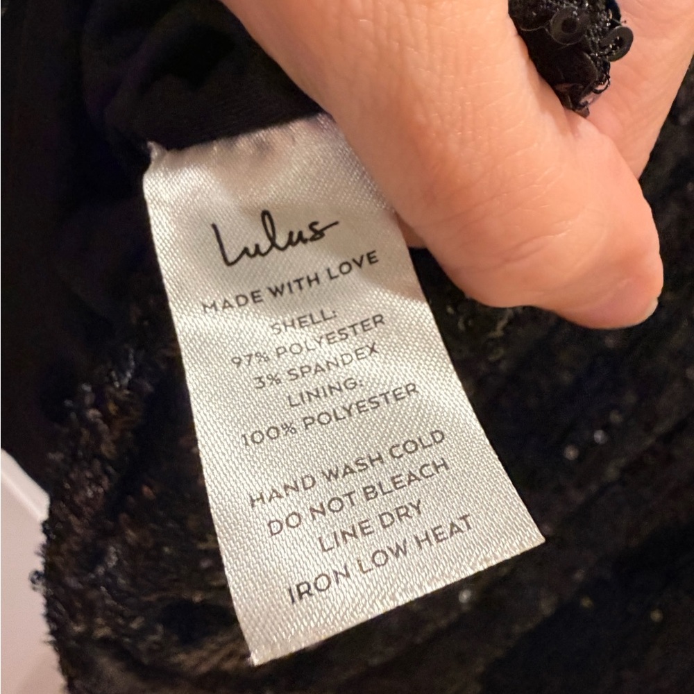 Lulu's Shimmering Black Sequin Dress - Picture 5 of 9